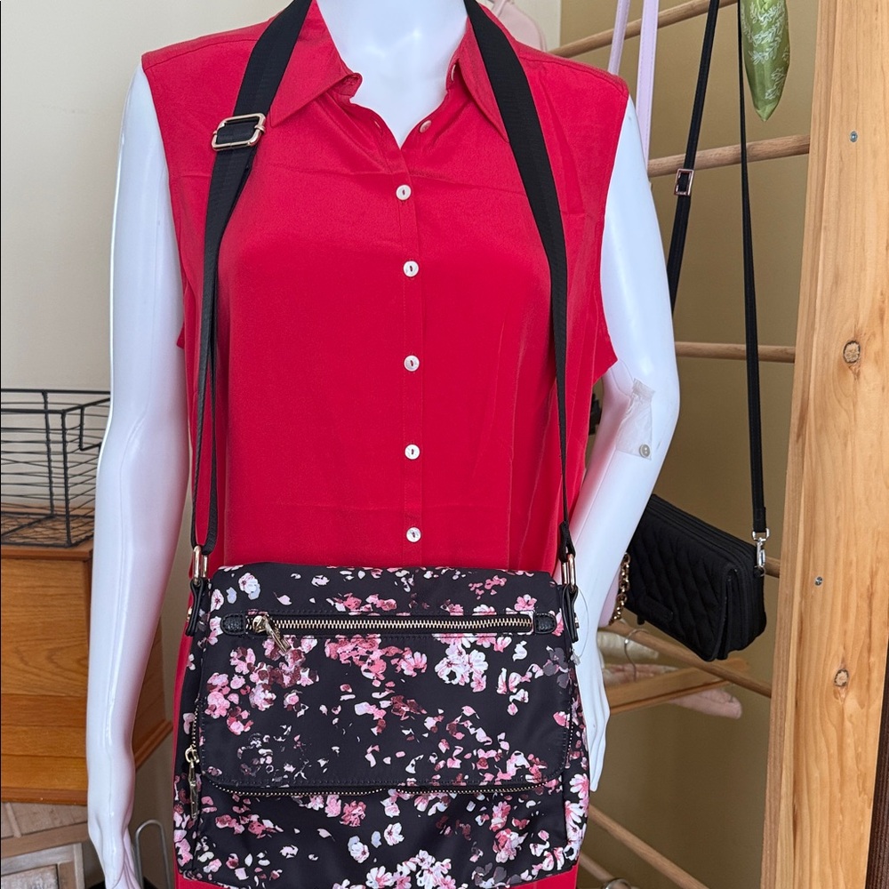 Floral Black Crossbody Bag